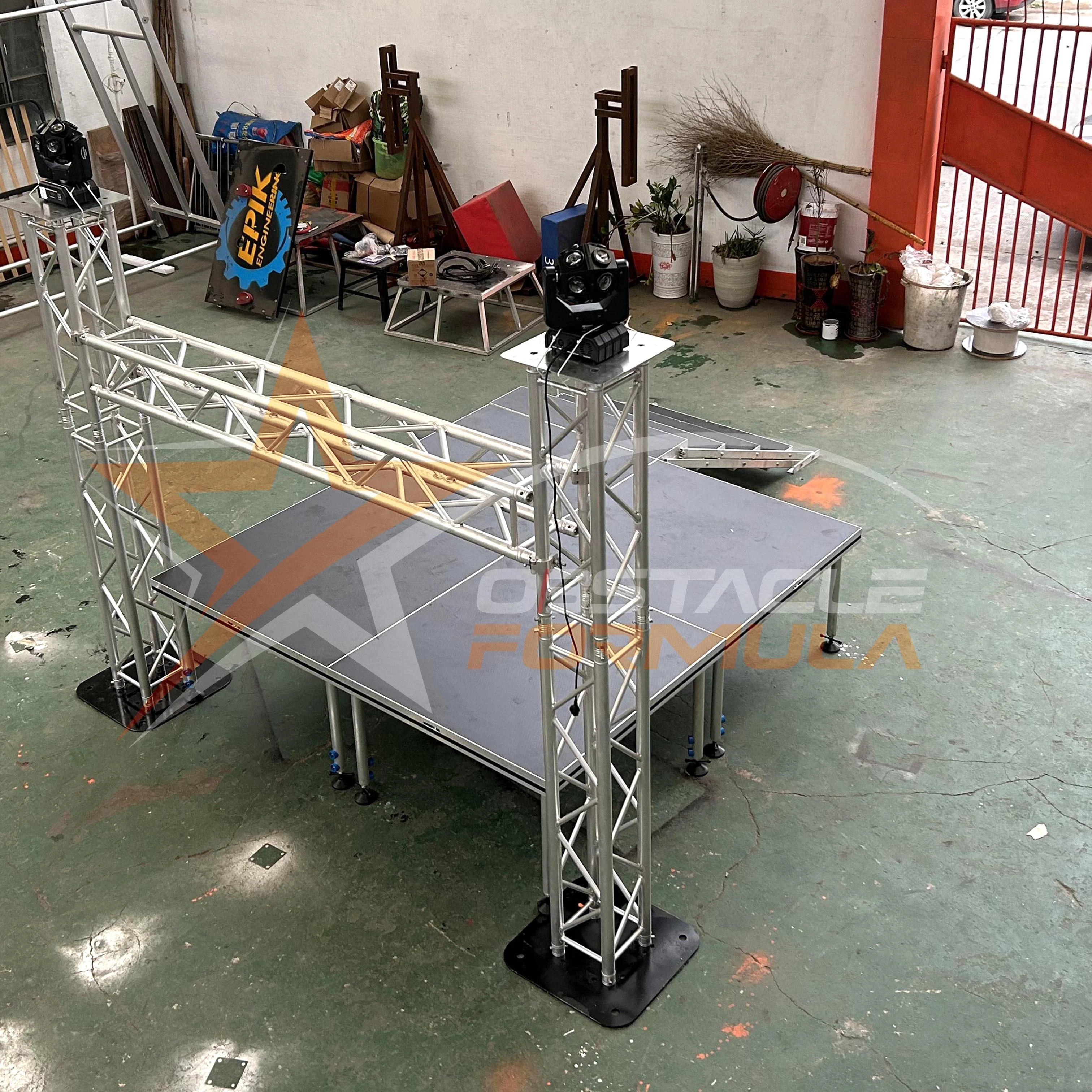 Detachable led stage lighting   aluminum display truss stage lighting truss stage platform