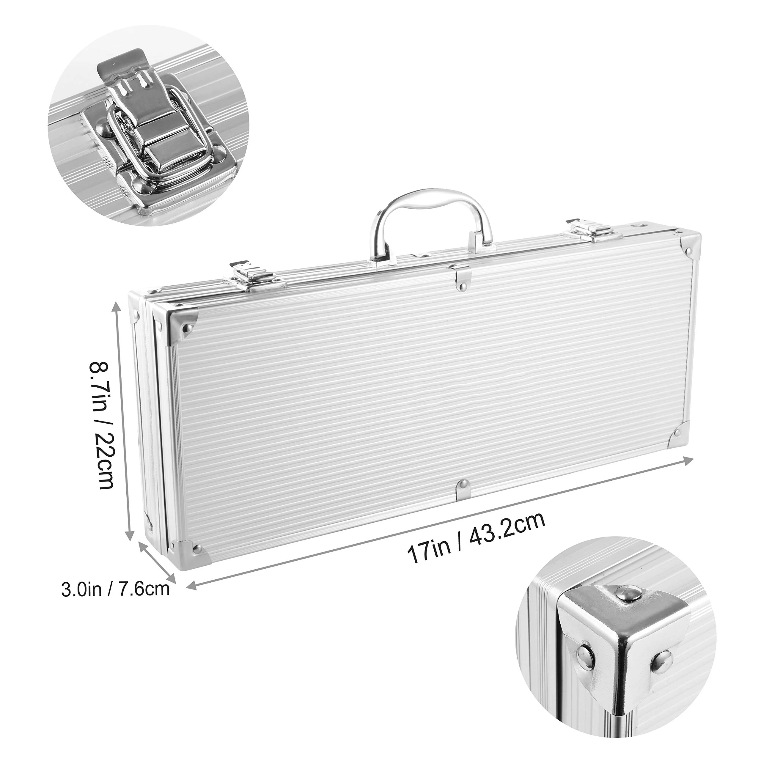 Hot Sale 24 Pcs Bbq Set Wood Tool Handle Grill BBQ Tools Set with Wooden Handle with Aluminum Case Box