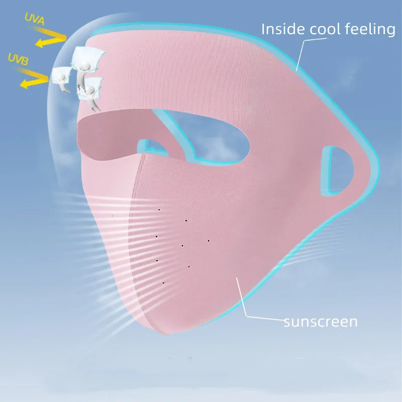 Full facemasks protective breathable cool ice outdoor sports cycling breathing ice sunscreen facemask