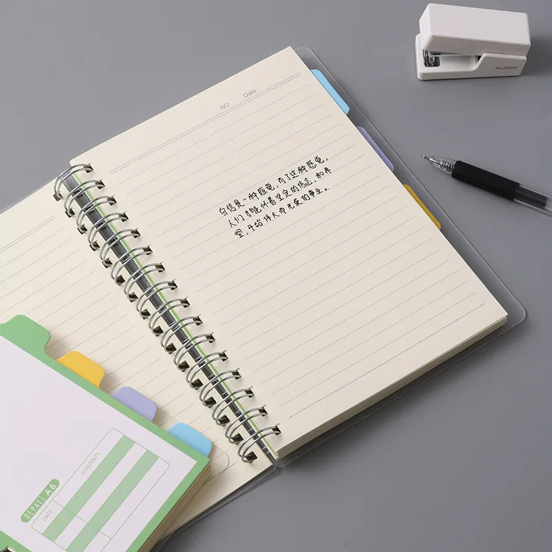 A5 110 Sheers Pp Cover Spiral Notebook Notebook For Students Tabs Office Custom School Use