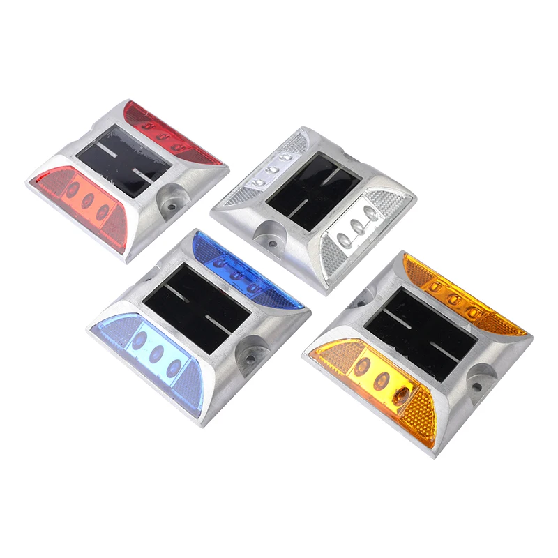 Aluminum  Road Stud Traffic Safety pavement road marker Solar Powered Cat Eye Road Spike