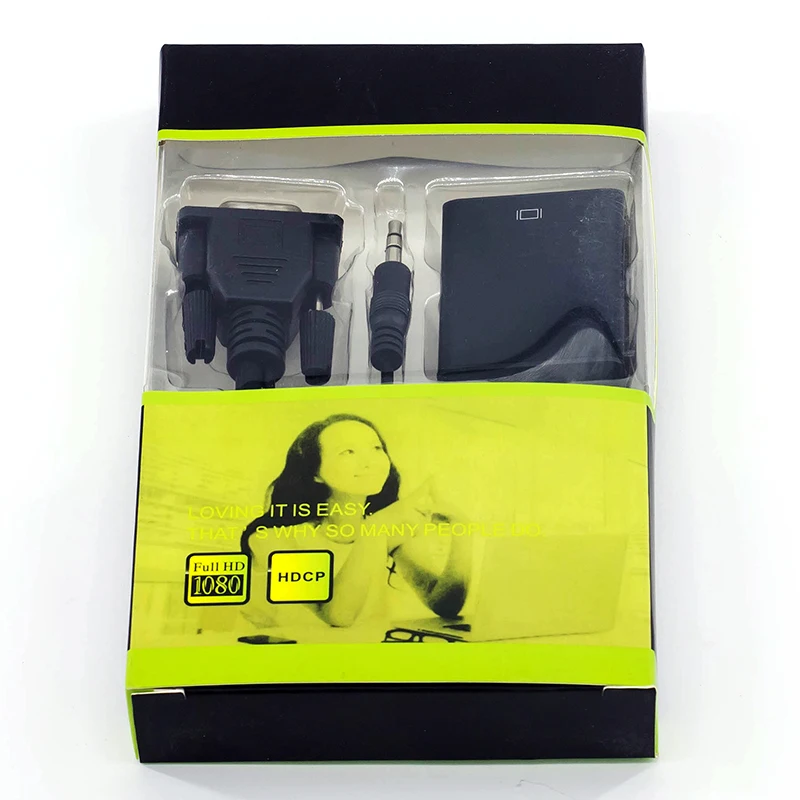 VGA TO HDMI converter  hdmi to vga in audio&video cables VGA input HDMI output