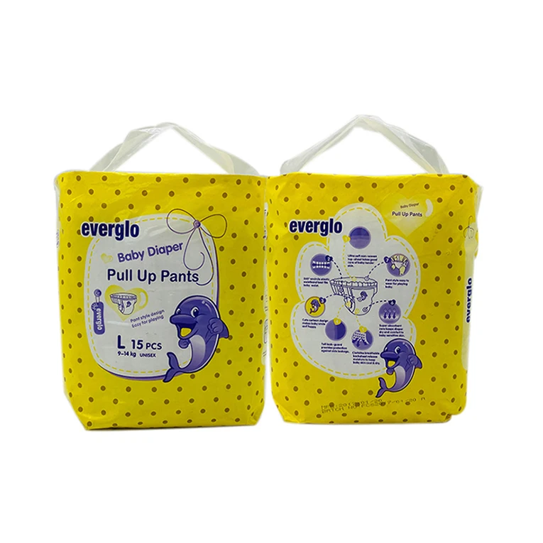 Baby Diapers Cheap Competitive Price Comfortable Big Elastic Waistband Diaper Pants Baby Pull Up