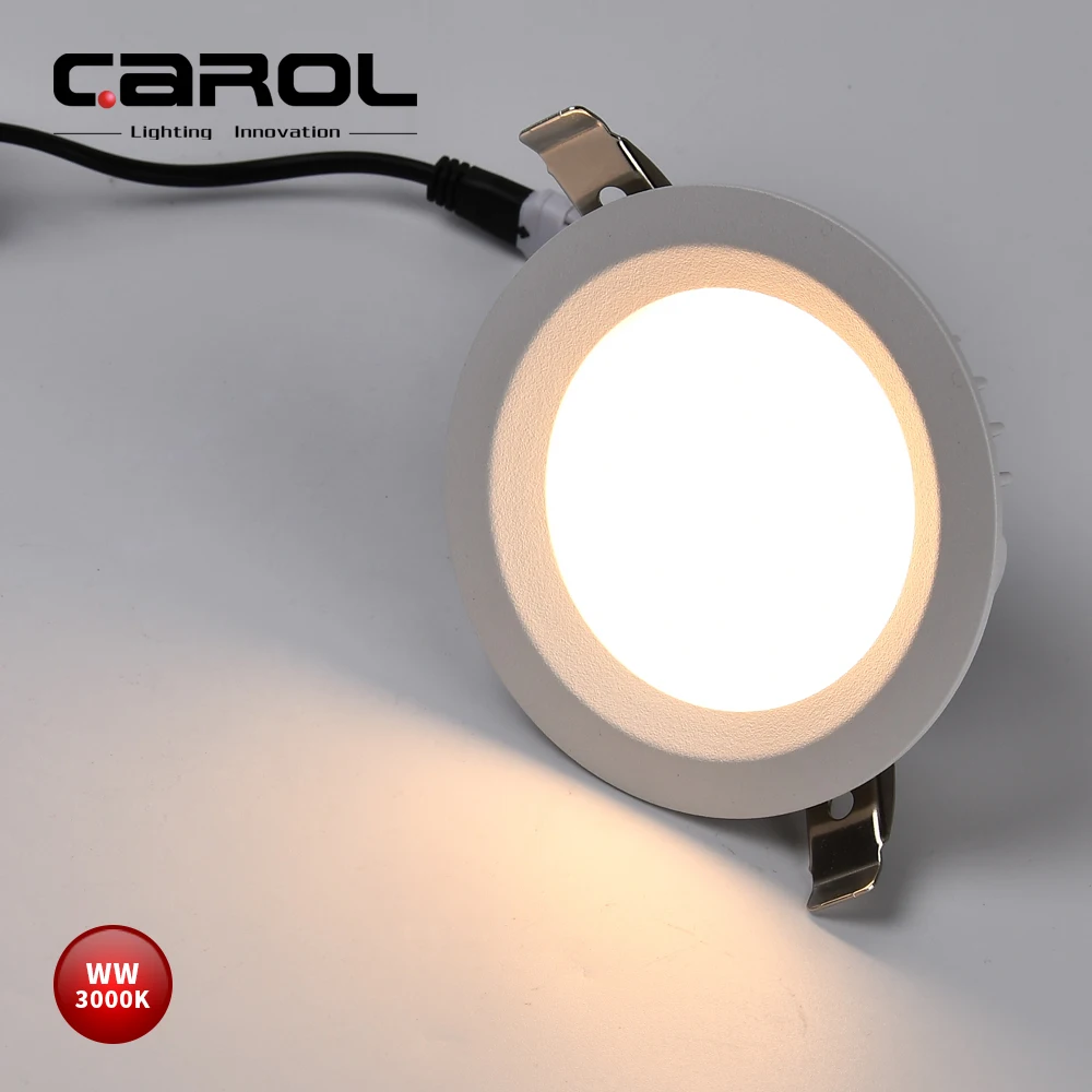 Carol 5 years warranty good quality ceiling spotlight 7w 30w recessed led downlight lamp cct adjustable 12 watt smd down light