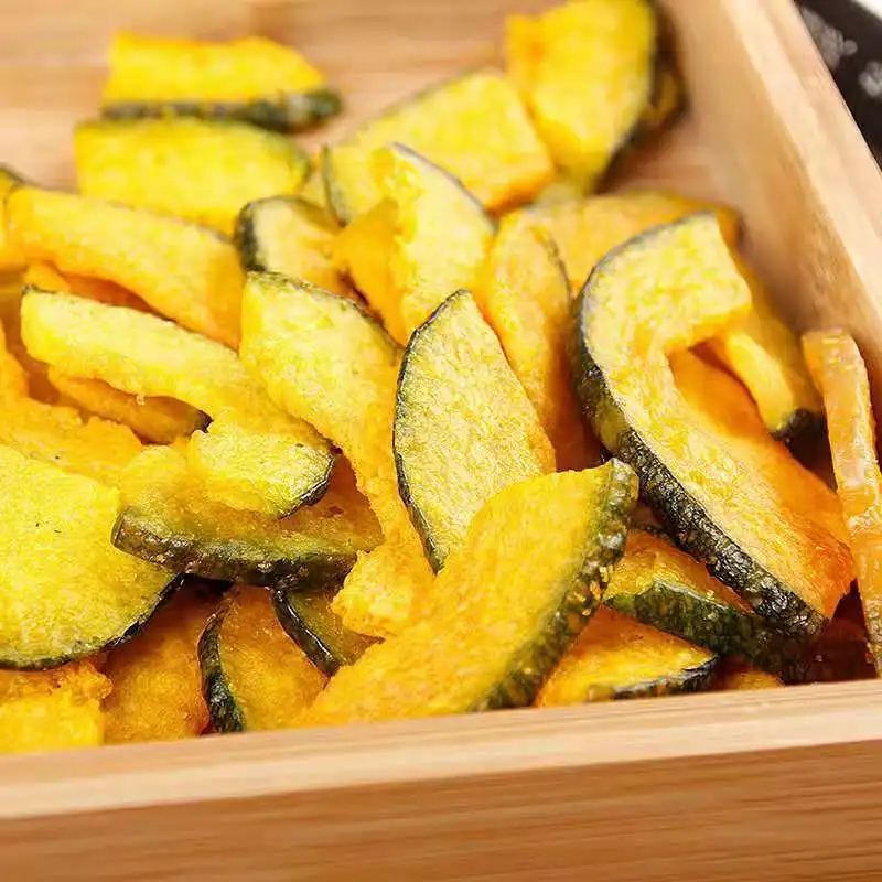 Popular Spot Goods Pure Natural Wholesale Freeze Dried Pumpkin Slice Healthy Vegetable Freeze Dried Pumpkin