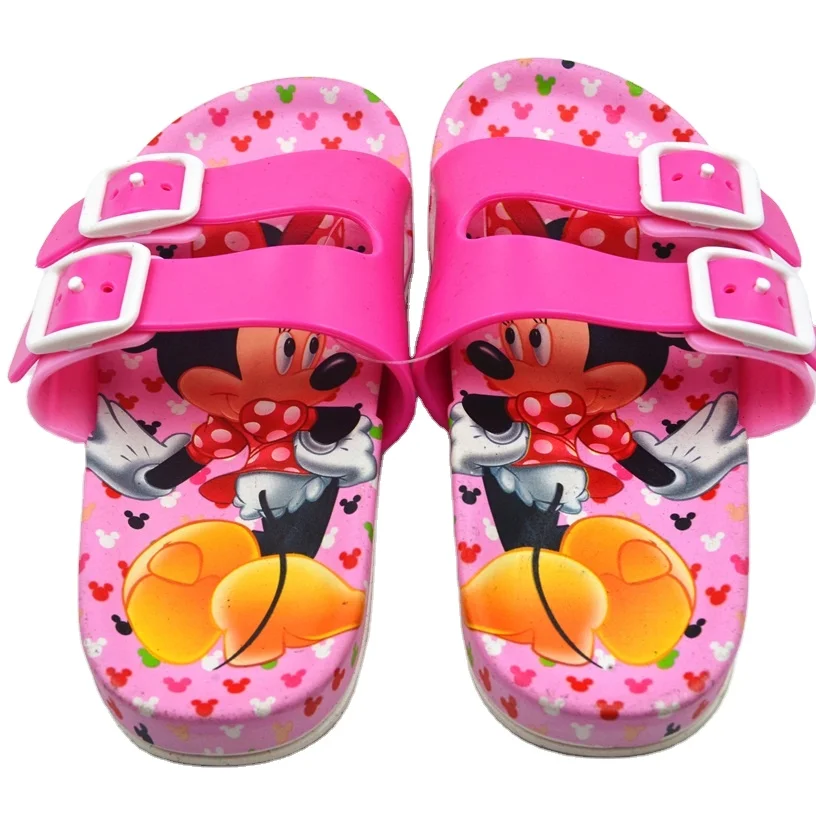 Wholesale Design Rubber Upper Logo Printing Kids Sandals Custom PVC Children Slippers For Girls