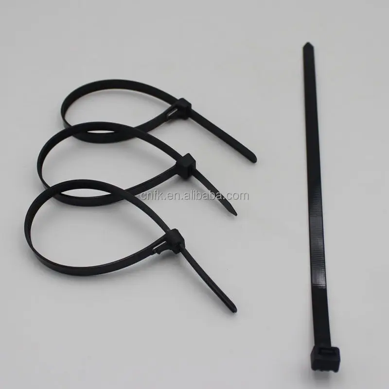 Hot sale 5mm*400mm colour Nylon 66 cable tie black plastic cable tie