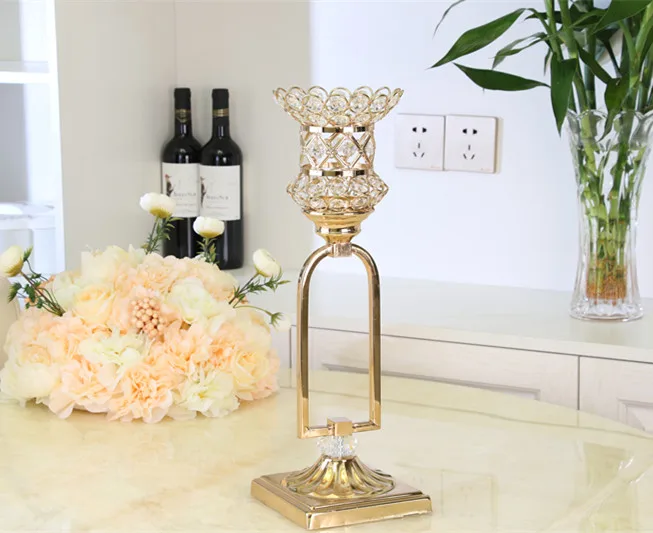 
tall crysta wed decor candlestick holder copper 