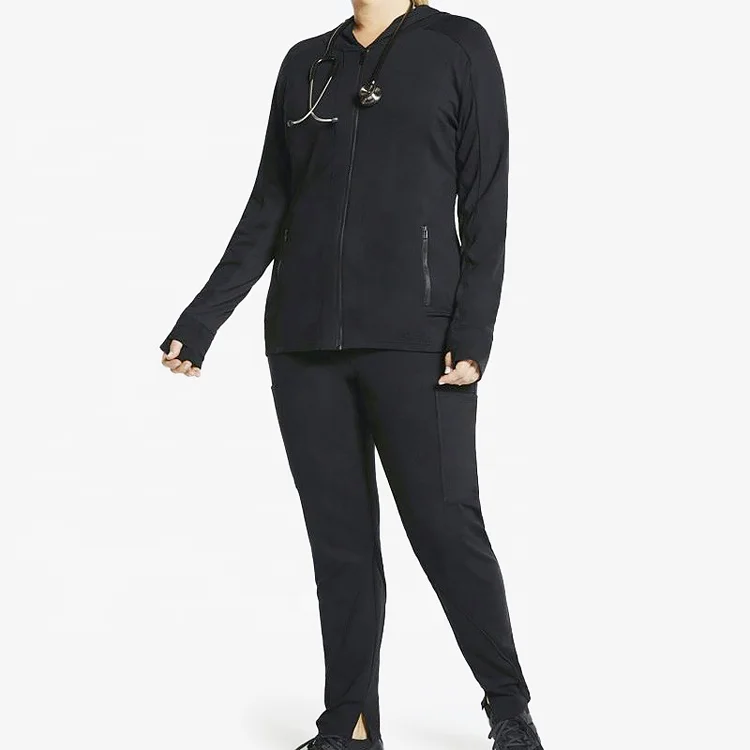 Nursing Hospital Uniforms Winter Warmth Nurse Zip Fly Jacket Uniform Scrubs Hospital Medical Scrub Jackets