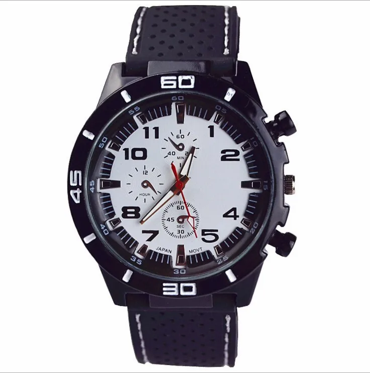 Dark Men Silicone Strap Sports Mechanical Watch Fashion Wholesale Waterproof Quartz Watch Wrist  luxury woman watch