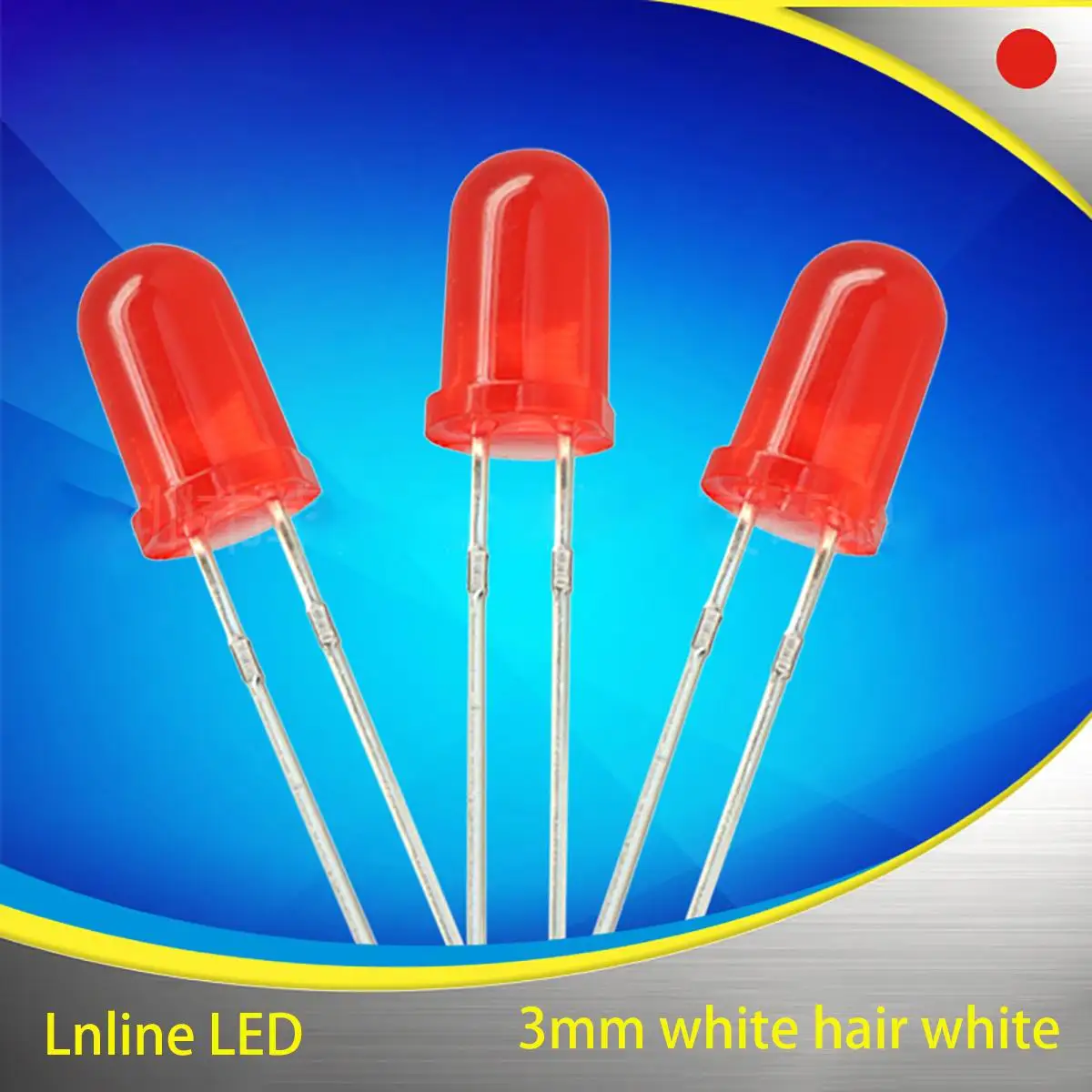Round Head 3mm Red Colloid Red Light Emitting High Brightness Light Emitting Diode