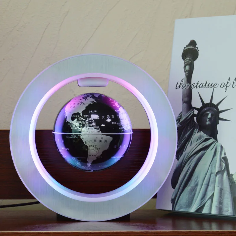 magnetic levitating and rotating globe with LED light globe