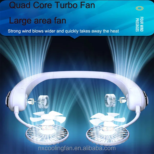NX Wearable Neck-mounted USB Portable Cooling fan 2024 new outdoor Rechargeable Mini fan