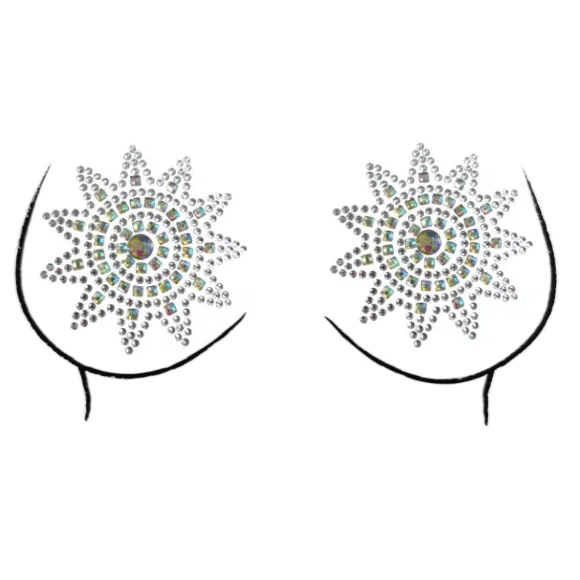 Hot Sale Breast Rhinestone light up Nipple Pasties Body Jewelry Adhesive Crystal Stickers Sexy Nipples Pasties Covers for Women