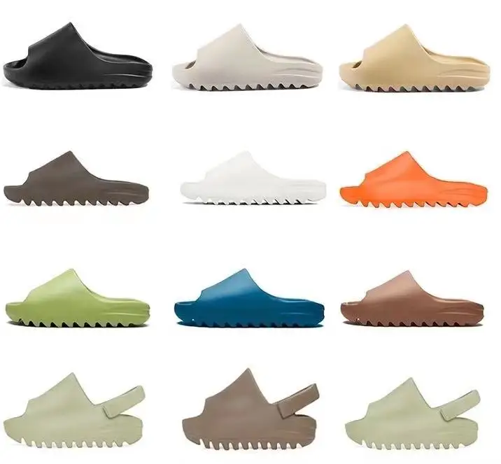  2021 Брендовые женские сандалии YEEZY шлепанцы Yeezy на плоской подошве с коробкой