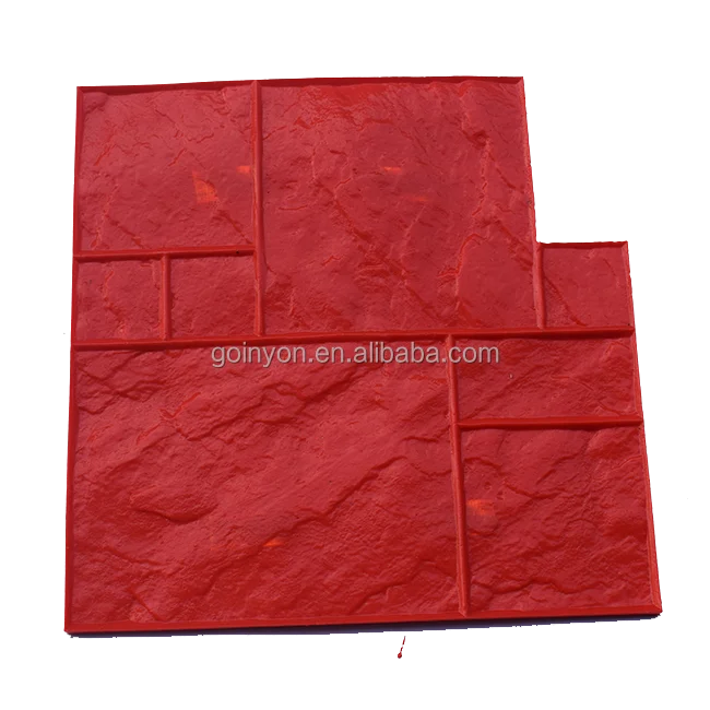 Wholesale released powder block rubber concrete stamp mats mold