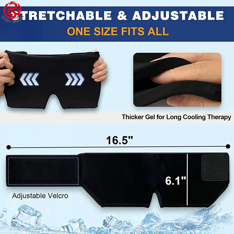 Гель для облегчения головной боли, пакет для обертывания головы от мигрени и мороза, маска для облегчения боли, шапка, шапка