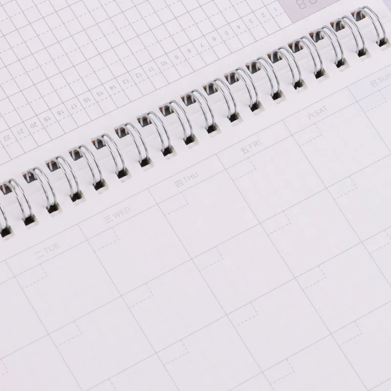 HongShun wholesale custom List of notes Agenda weekly calendar planner  spiral notebook