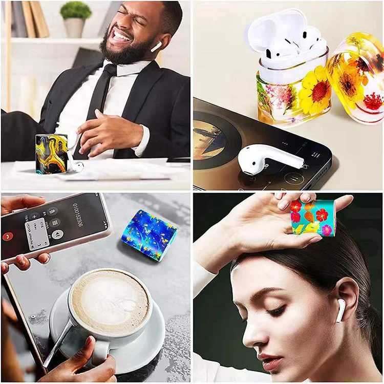 DIY Crystal Epoxy Earphone Protective Cover Silicone Headset Case Resin Mold