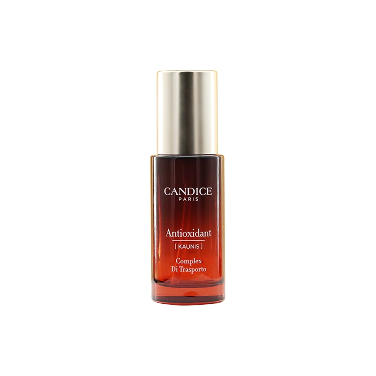  Custom Color Luxury 40ml Press Pump Essence Glass Bottle Foe Cosmetic