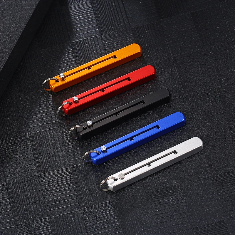 Portable Titanium Square Telescopic Toothpick Toothpick With Toothpick Holder Keychain Multi-function Fruit Fork