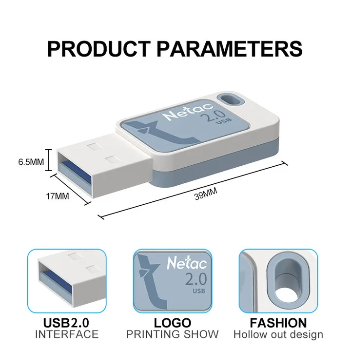 Netac USB Flash Drive 2.0 8GB Student Waterproof Pen Drive USB Disk on Key Pen drive Original Factory OEM service