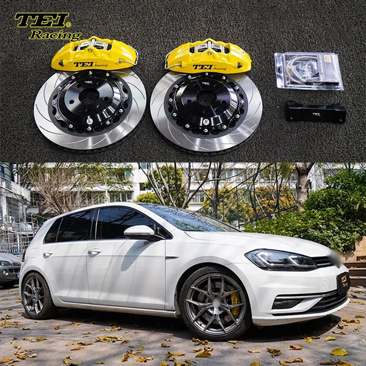 Front Big Brake Kit 4 Piston Caliper with 330*28 mm rotor BBK auto brake system For VW Golf 7 17 Inch car rim