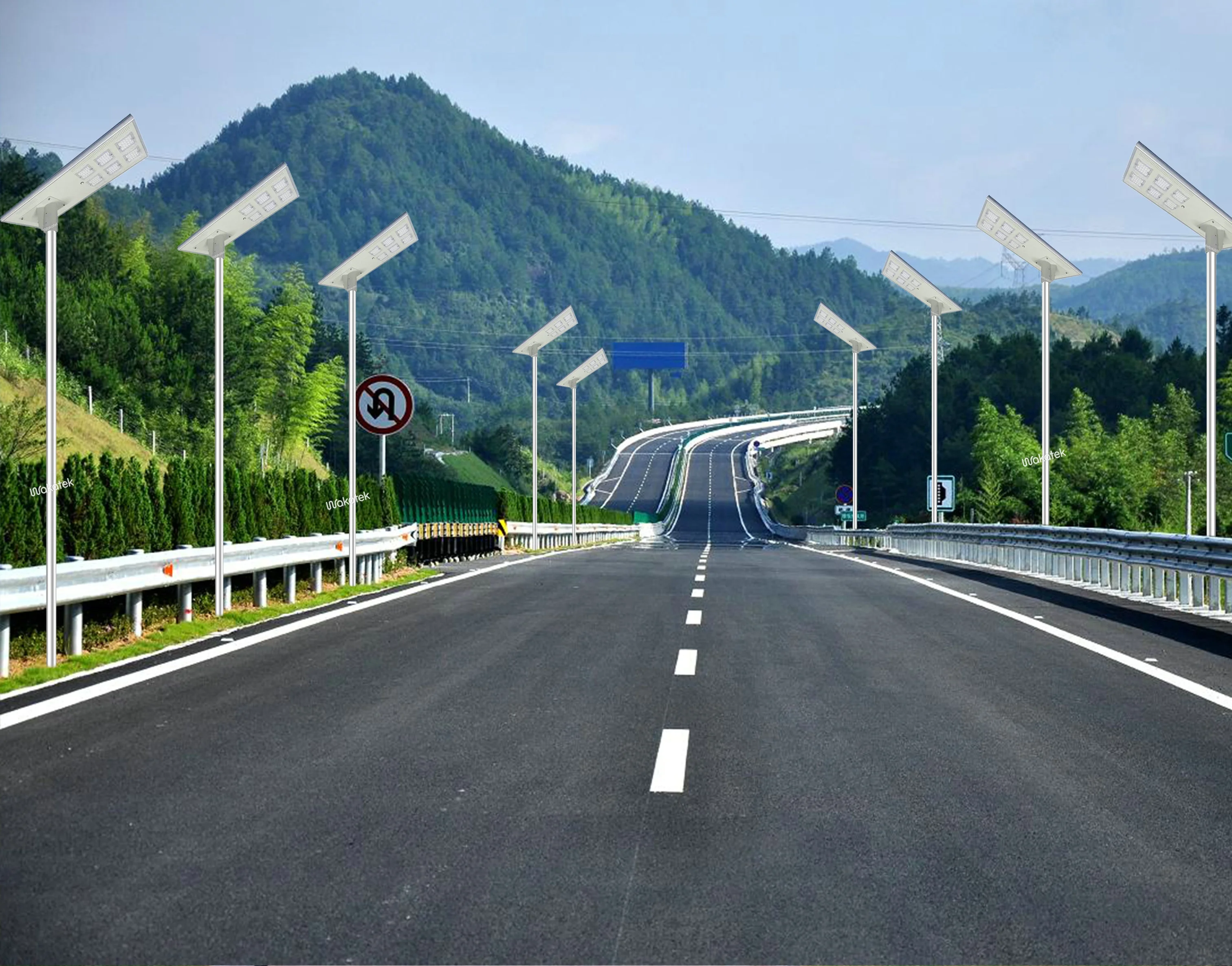 WAKATEK  Superior Quality MPPT Technology Controller 60W All In One Solar Street light