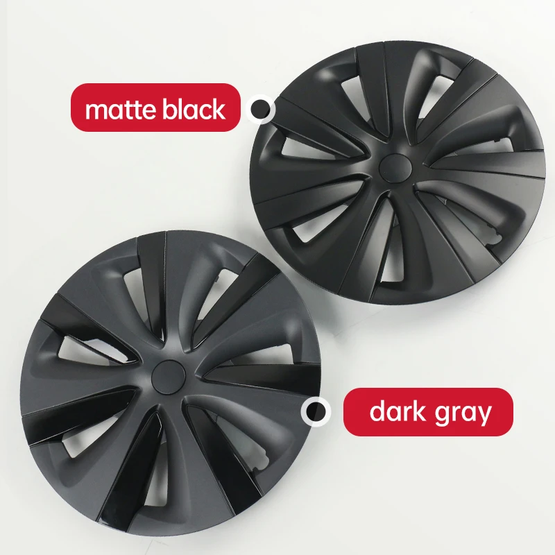 Fits 2023 Tesla Model 3 Highland Wheel Cover Hubcap 18 Inch Matte Black Symmetry Design (4 PCS)  For Model 3 Aero Wheel Cover