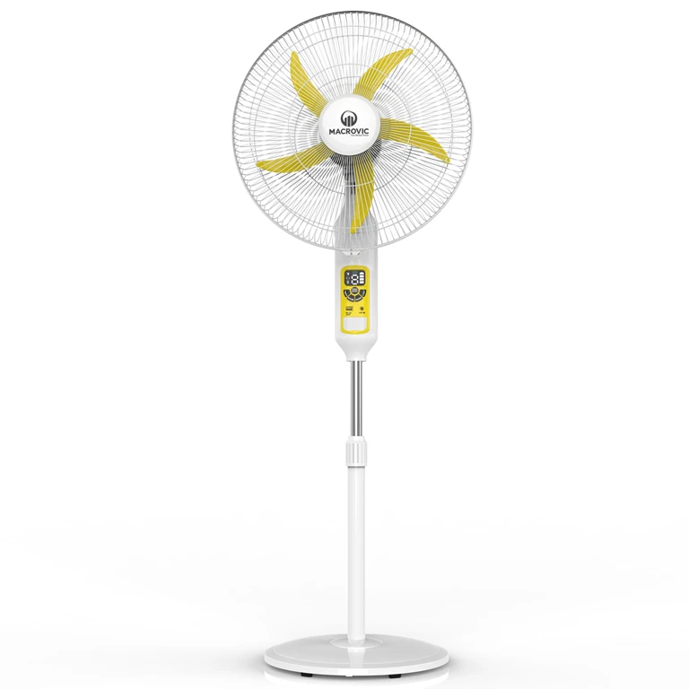 New Design Rechargeable Stand Fan For 18 Inch AC DC With Light For Home
