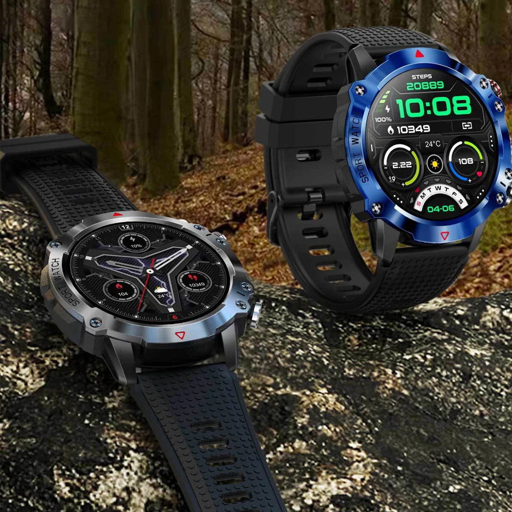 Newest Men Smart Watch KR10 Outdoor Touch Screen Sport Smartwatch 450mAh Long Battery Life Fitness Tracker Smart Watch