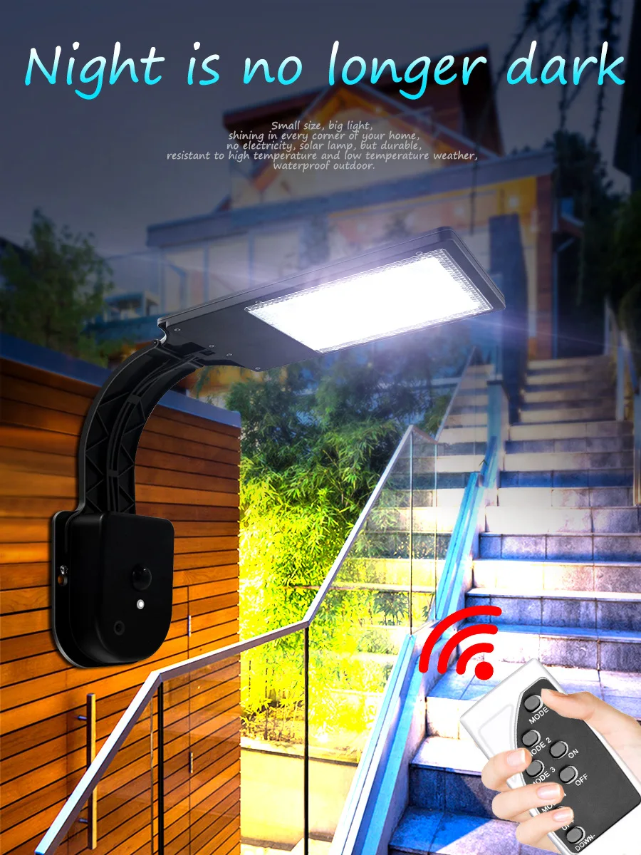 High Light outdoor waterproof solar light PIR Motion Inductor garden Solar power lamp With handlep