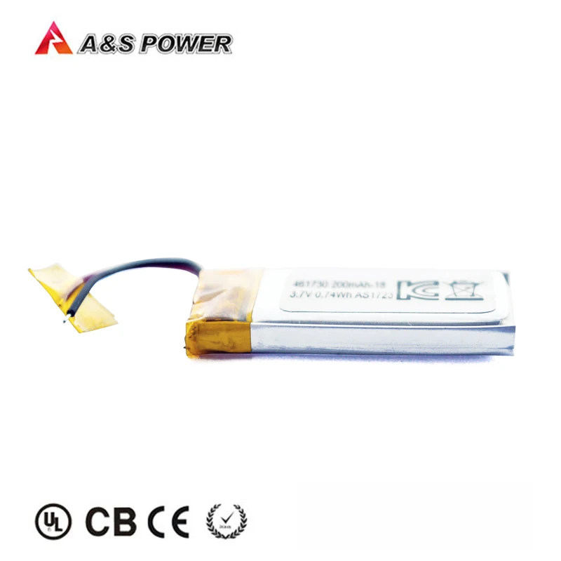 UL KC CB BIS UN38.3 Certificates Approved li polymer battery 461730 3.7v 200mAh  li po battery