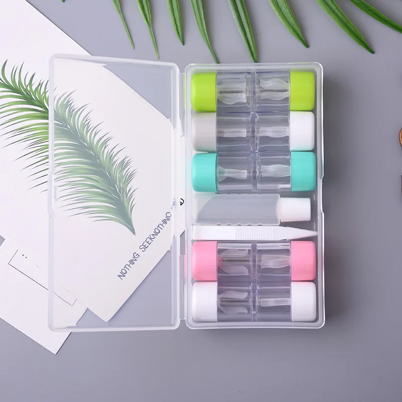  6 шт. RGB мягкий кожаный чехол для очков контактные линзы индивидуальный логотип набор