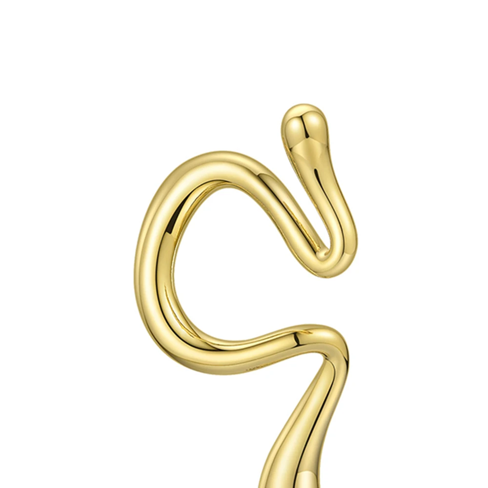 Environmental Brass Ear Clip on Earrings High Quality 18K Gold Plated  Minimalist Jewelry For Women Gift Party E191078