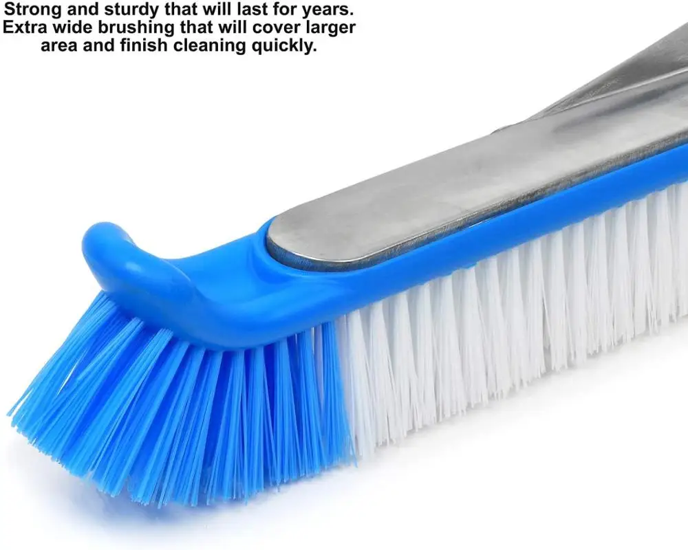 Swimming Pool Brush Steel Wall Waterline Floor Brush with Aluminum Handle Swimming Pool Cleaning Accessories Wall Brush