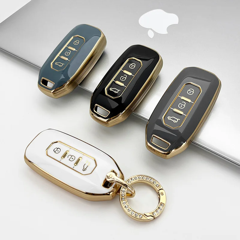 Car TPU key case, remote control protection case, key case suitable for Ford Lingrui key case