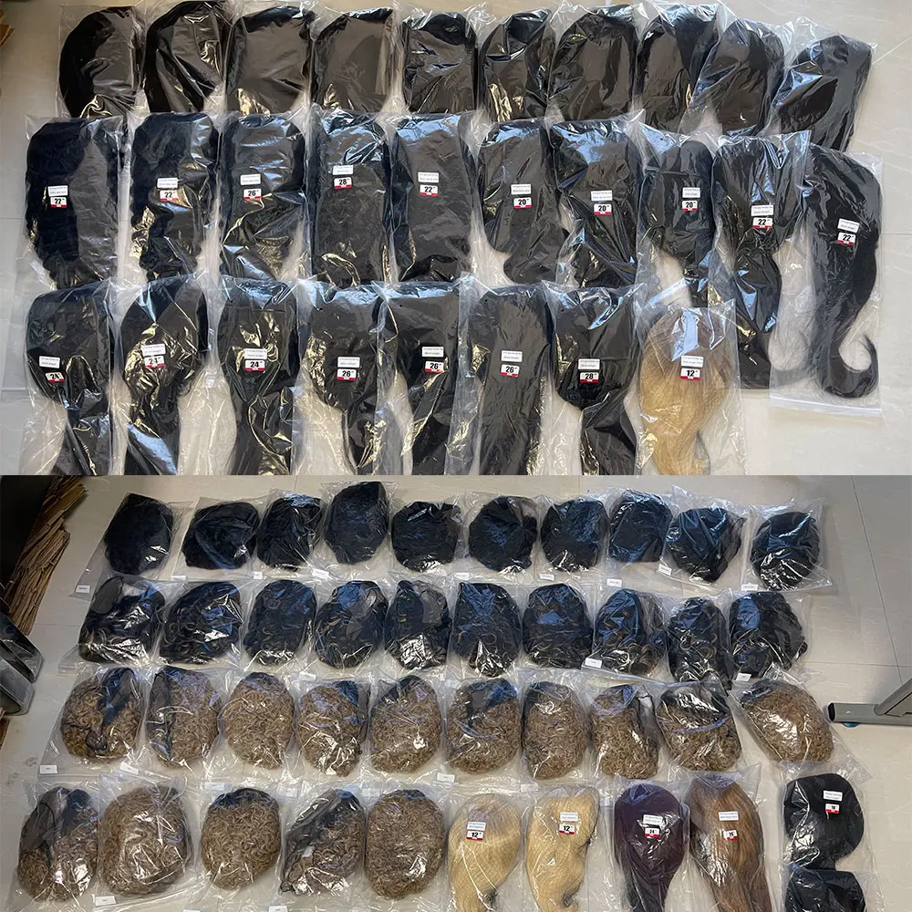 180% 210% 250% Thick end double drawn full frontal short headband brazilian lace frontal bone straight human hair wig vendors