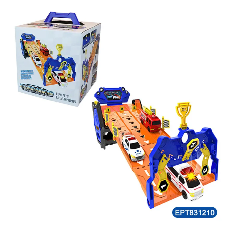 EPT Rail Car Toy Track Parking Rail Cars &3 Scooters