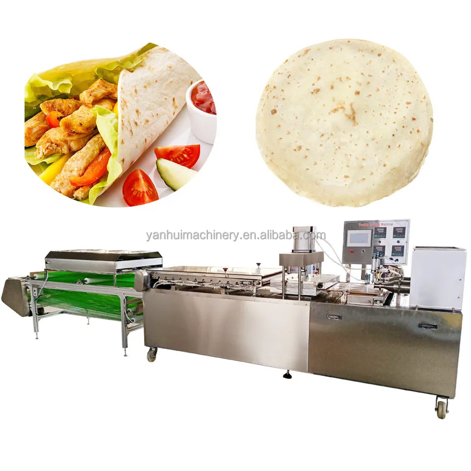 Professional automatic high capacity Chapati Pita Tortilla Roti bread Lavash making machine