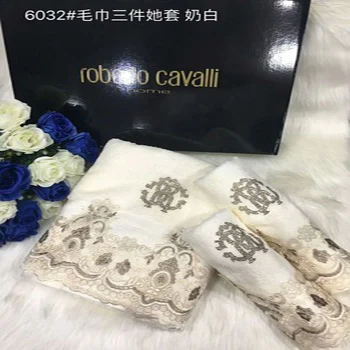 China Factory Embroidery Lace  Muslim Hand Towel And Bath Towel Sets