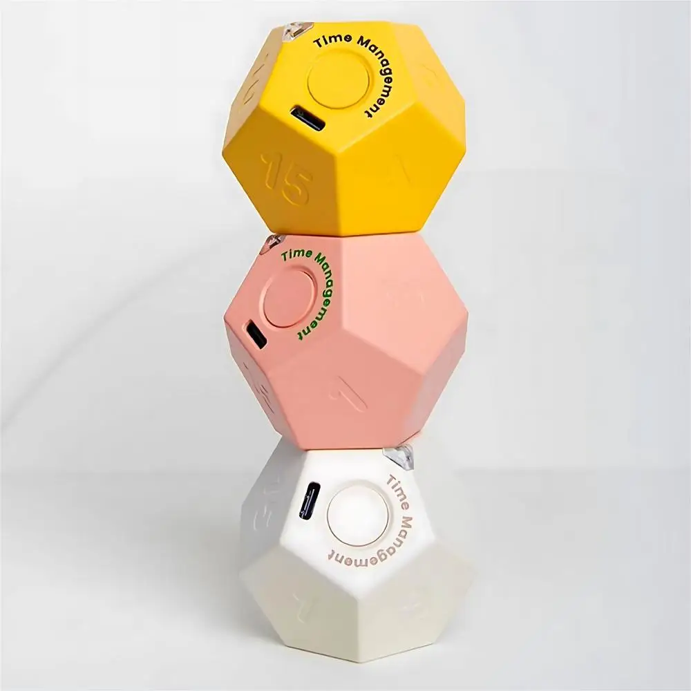 12-Sided Plastic Countdown Timer for Use in the Kitchen 12 modes for better time management Multi-sided digital countdown timer