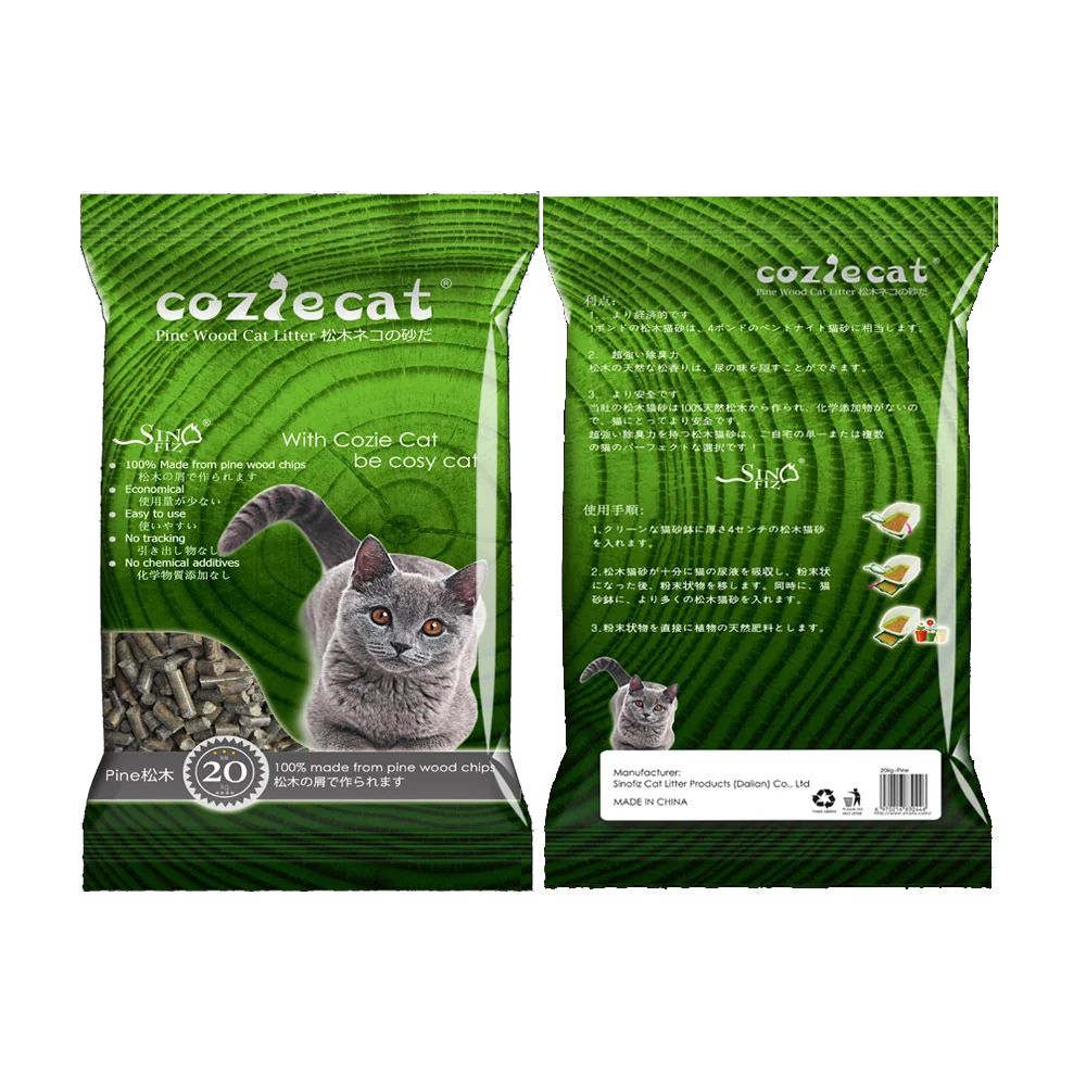 Factory Supply 100% Natural Wild Forest Pine Wood Cat Litter Cat Sand Clean Supplies
