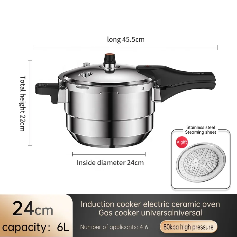 Hot Sell Energy Saving  Rice Soup Cooker Stainless Steel Pressure Cooker Steamer pressure cooker