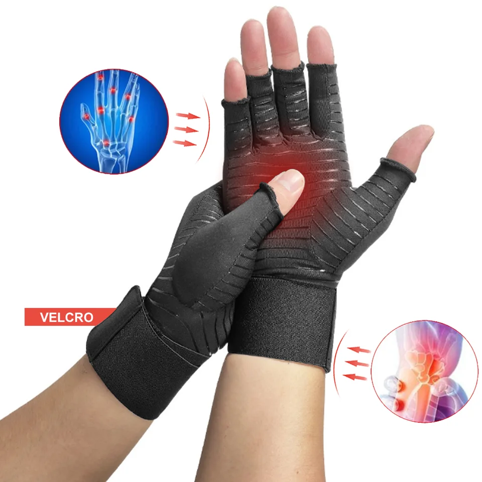 Outdoor Work Protection, Anti-arthritis Gloves, Black Cycling Sports Breathable Painkiller Chemotherapy Gloves