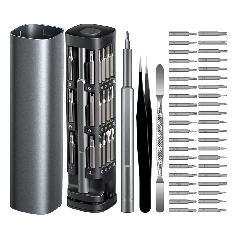 2024 New 46 In 1 Mini Precision Screwdriver Set Portable Magnetic Screwdriver Bit Set Electronics Repair Screwdriver Kit Tools