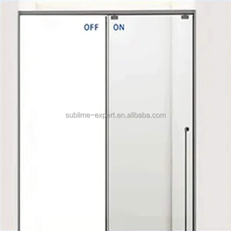 PDLC Smart Film For Glass Door Bathroom Shower Room With Frame Smart Home Switchable Hotel Privacy PDLC Smart Glass Film Door