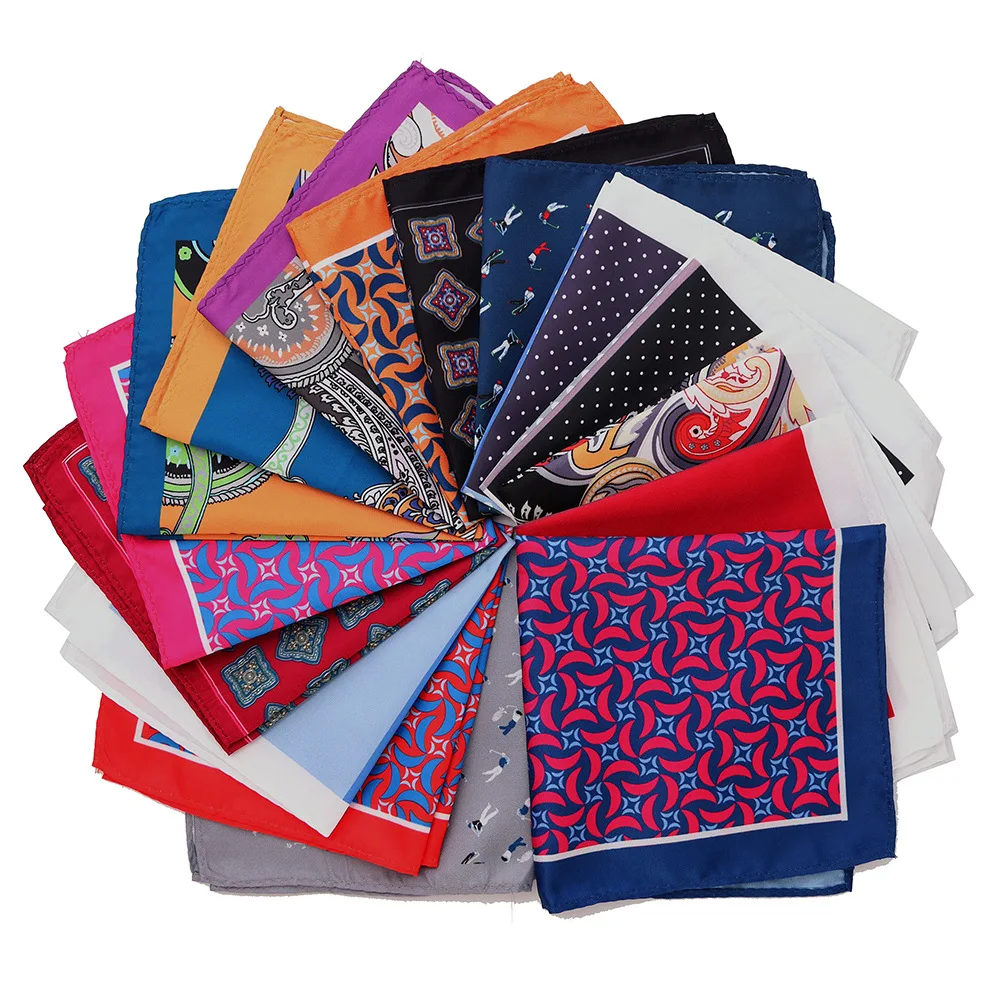 Модный платок в горошек Пейсли Цветочный клетчатый Стильный платок мужской Карманный аксессуар для костюма новый дизайнерский Карманный платок