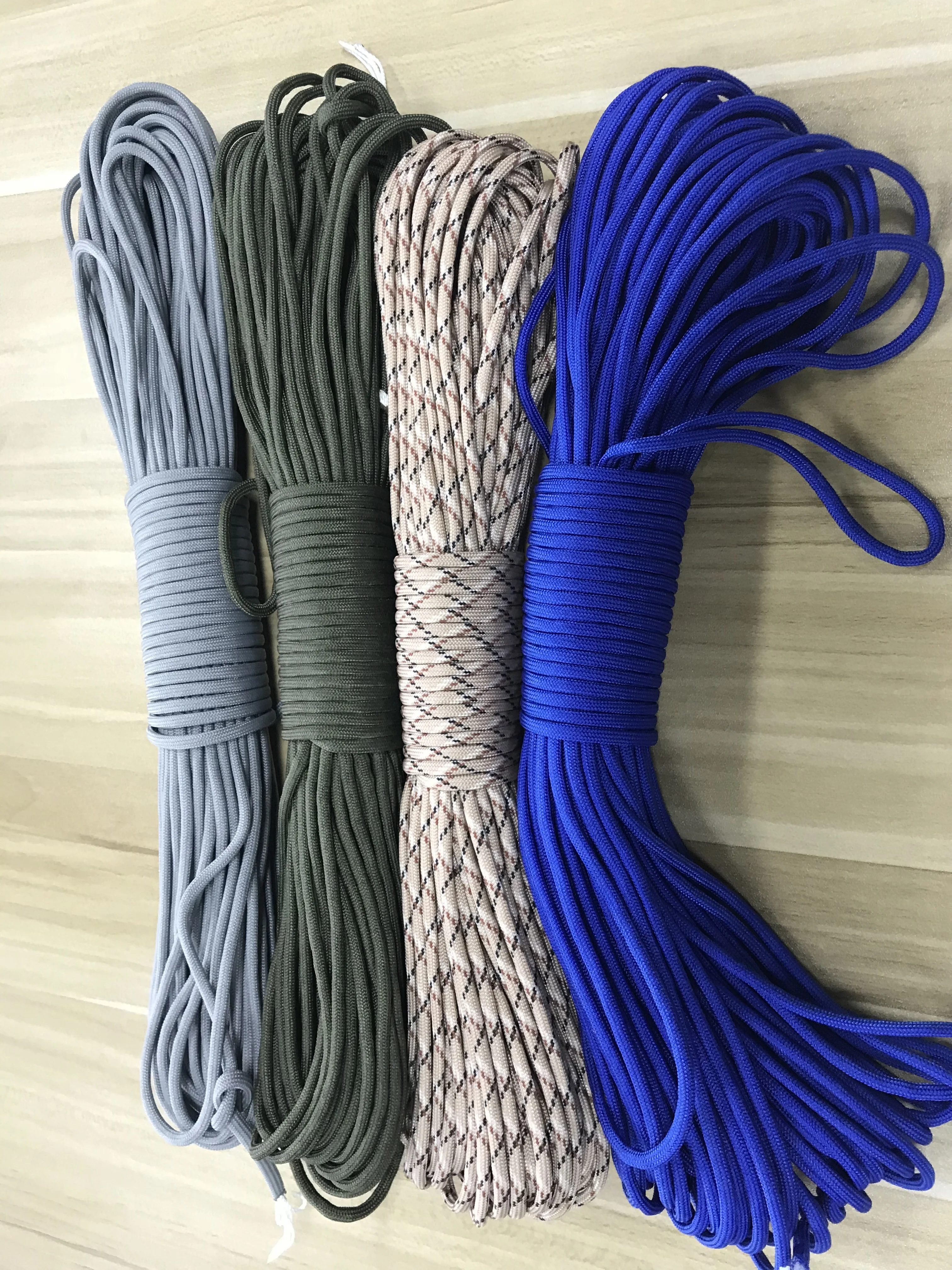 100ft Polyster Type III 4mm Paracord Rope 7 Strand Nylon Military Parachute Cord 550 Paracord rope