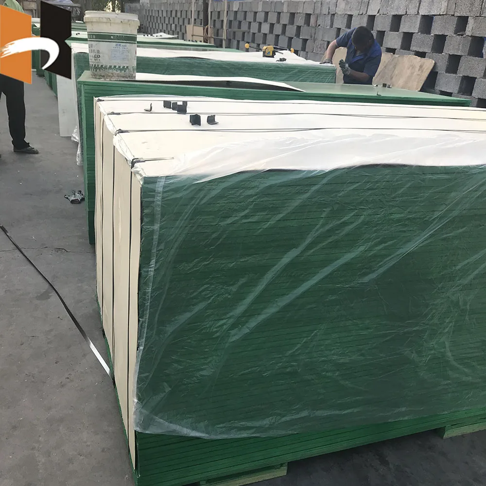 High Quality 1220x2440mm 12mm 15mm Green Plastic Film Faced Plywood For Construction